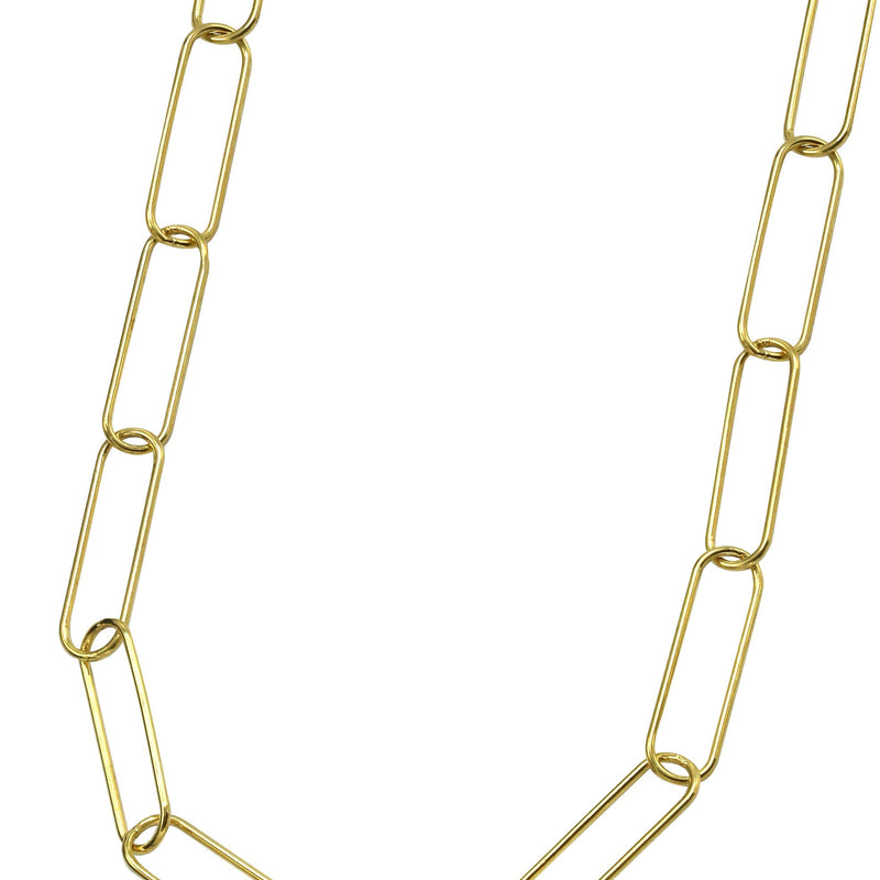 Silver Chain - Mens Gold Chain / Oval Paper Clip Chain