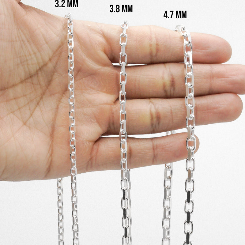 Silver Chain - Mens White Chain / Hermes Chain