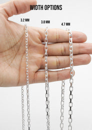 Silver Chain - Mens White Chain / Hermes Chain