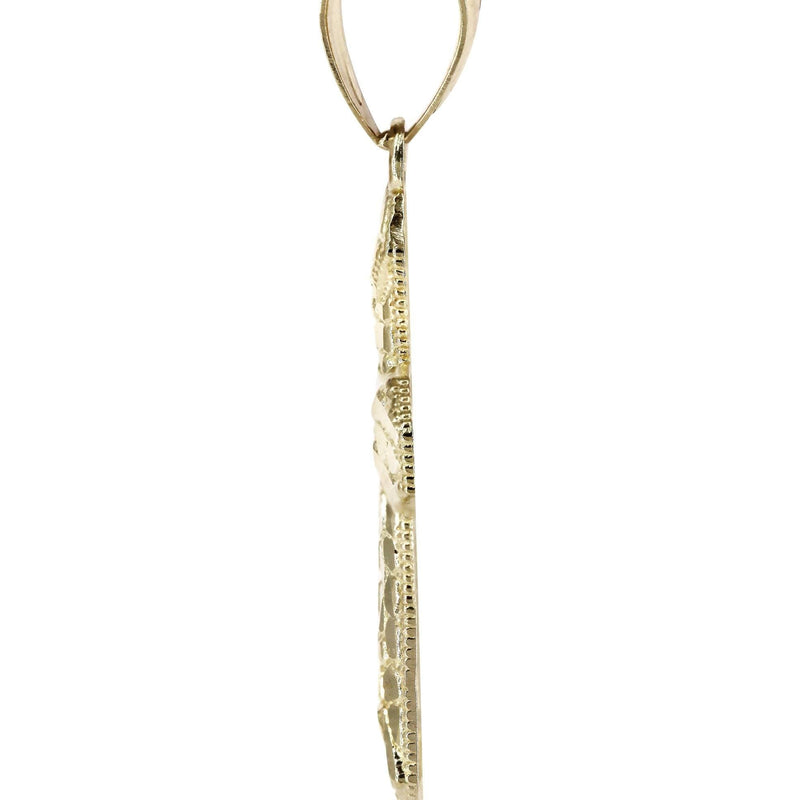 10K Yellow Gold & Nugget Cross Necklace | Appx. 12.7 Grams