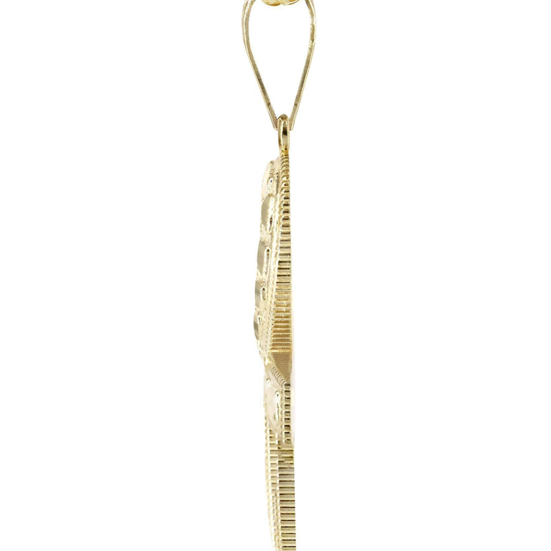 10K Yellow Gold Diamond Cut Ankh Necklace | Appx. 16.3 Grams