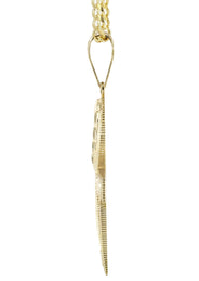 10K Yellow Gold Diamond Cut Ankh Necklace | Appx. 16.3 Grams