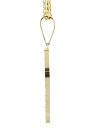 10K Yellow Gold  Nugget Cross Necklace | Appx. 14.3 Grams
