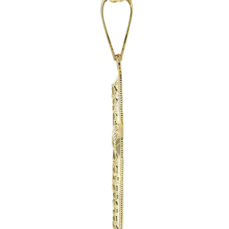 10K Yellow Gold  Nugget Cross Necklace | Appx. 13.7 Grams