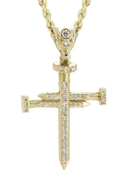 10K Yellow Gold Cross Necklace | Appx. 14.4 Grams