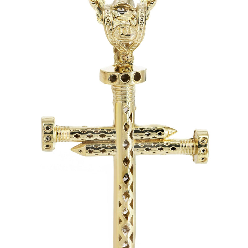 10K Yellow Gold Cross Necklace | Appx. 14.4 Grams