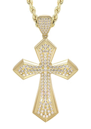10K Yellow Gold Cross Necklace | Appx. 14.9 Grams