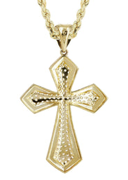 10K Yellow Gold Cross Necklace | Appx. 14.9 Grams