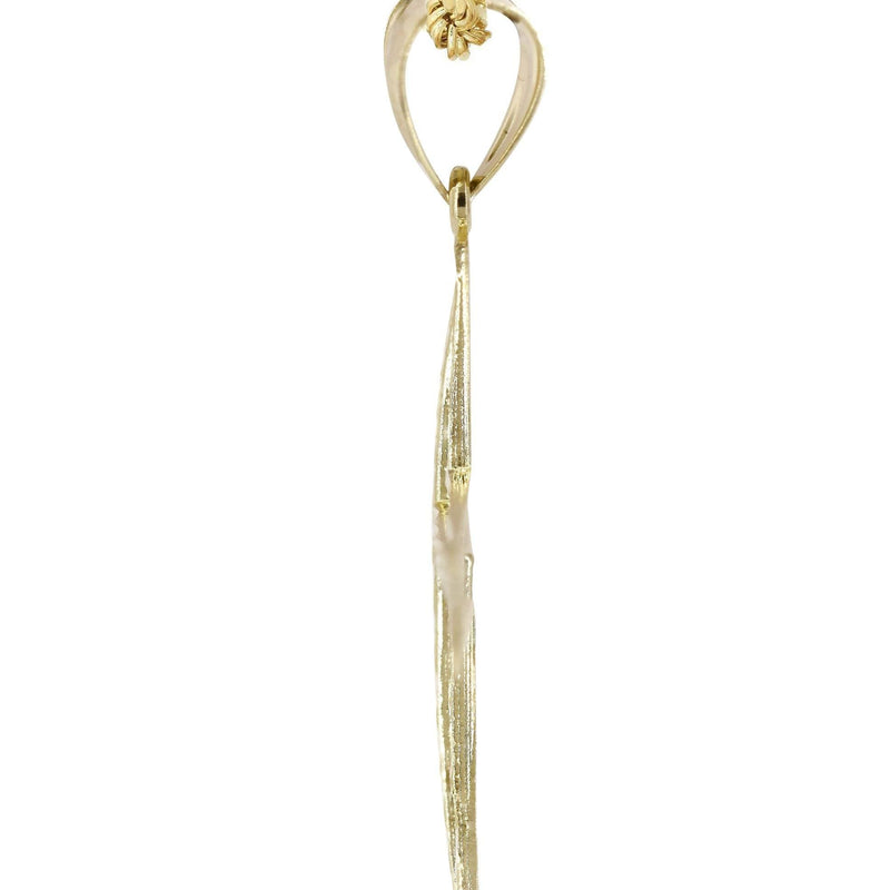 10K Yellow Gold Diamond Cut Cross Necklace | Appx. 13.4 Grams