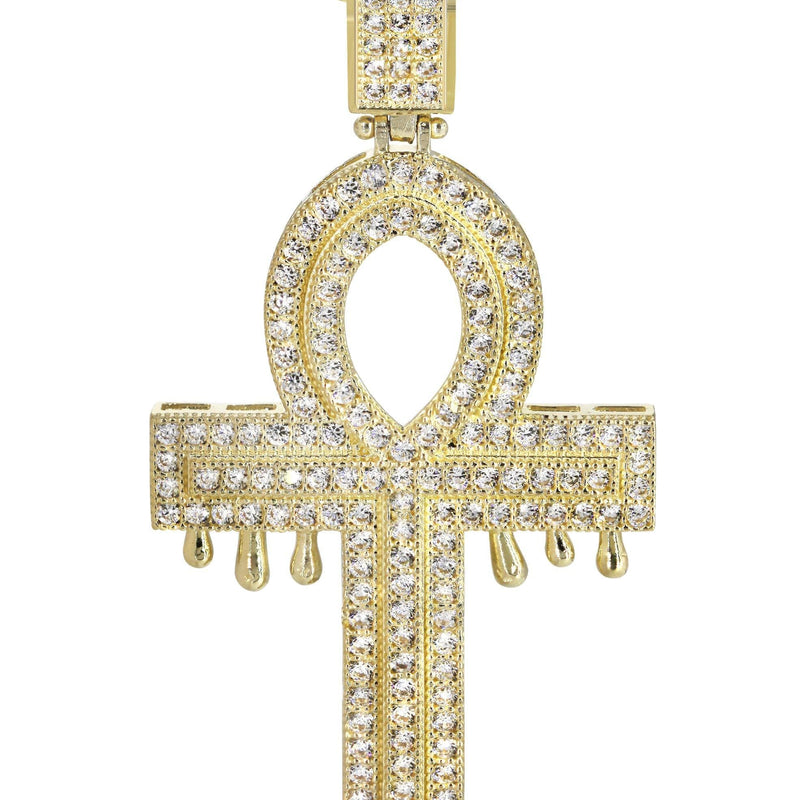 10K Yellow Gold   Melting Ankh Necklace | Appx. 15.7 Grams