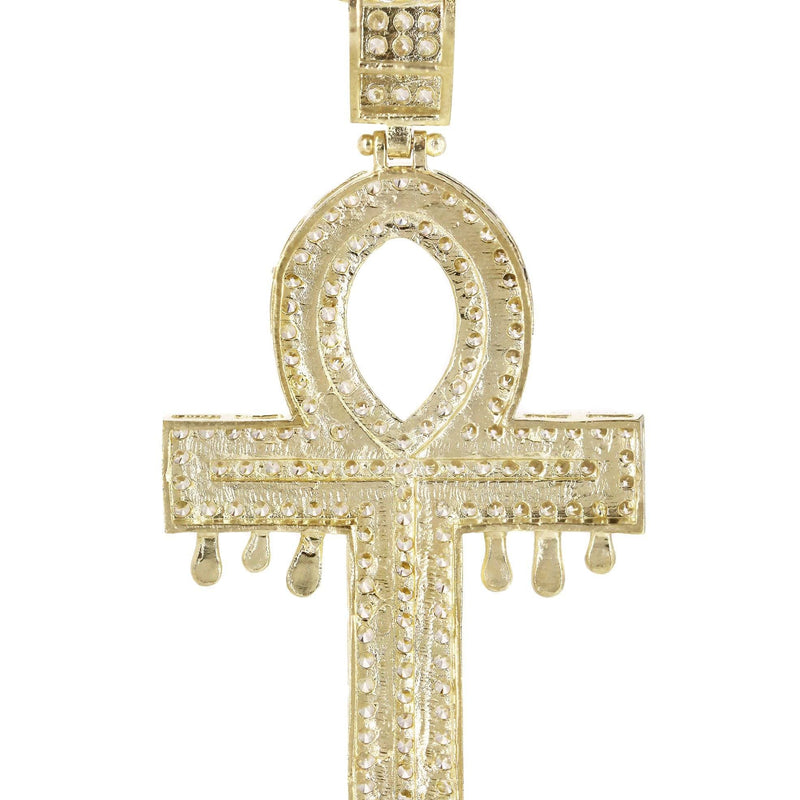 10K Yellow Gold   Melting Ankh Necklace | Appx. 15.7 Grams