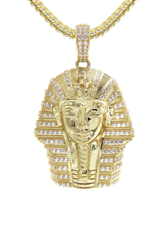 10K Yellow Gold Pharaoh Necklace | Appx. 17.5 Grams