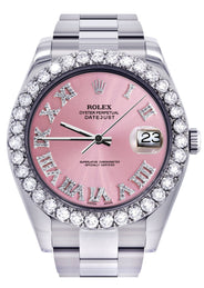 Rolex Datejust II Watch | 41 MM | Custom Pink Roman Dial | Oyster Band