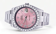 Rolex Datejust II Watch | 41 MM | Custom Pink Roman Dial | Oyster Band