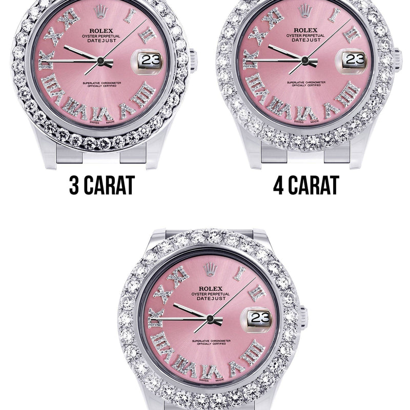 Rolex Datejust II Watch | 41 MM | Custom Pink Roman Dial | Oyster Band
