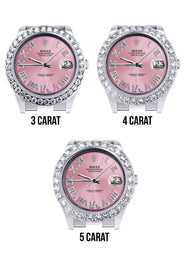 Rolex Datejust II Watch | 41 MM | Custom Pink Roman Dial | Oyster Band