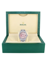 Mens Rolex Datejust Watch 16200 | 36Mm | Rose Dial | Two Row 4.25 Carat Bezel | Jubilee Band