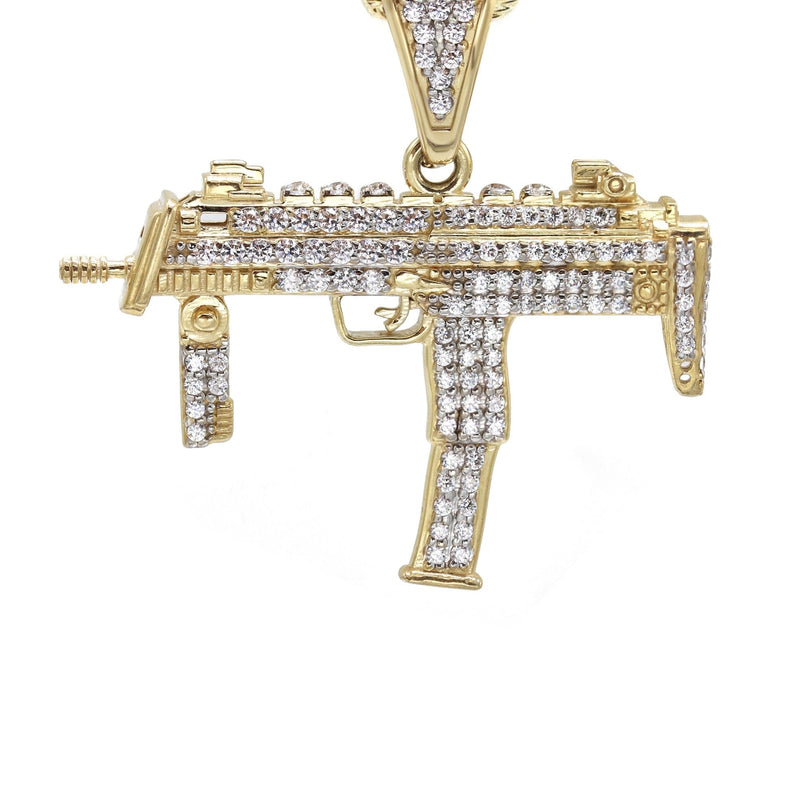 10K Yellow Gold Machine Gun Necklace | Appx. 15.6 Grams
