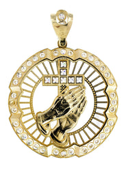 Praying Hands  10K Gold Pendant  |  16.9 Grams
