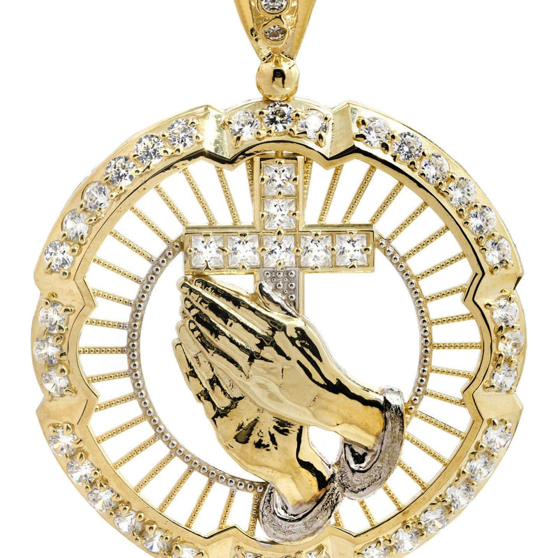 Praying Hands  10K Gold Pendant  |  16.9 Grams