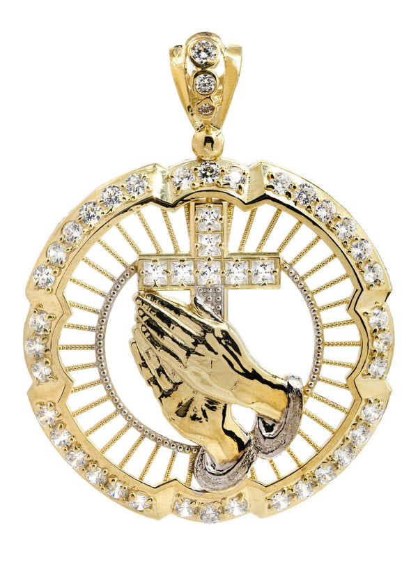 Praying Hands  10K Gold Pendant  |  16.9 Grams