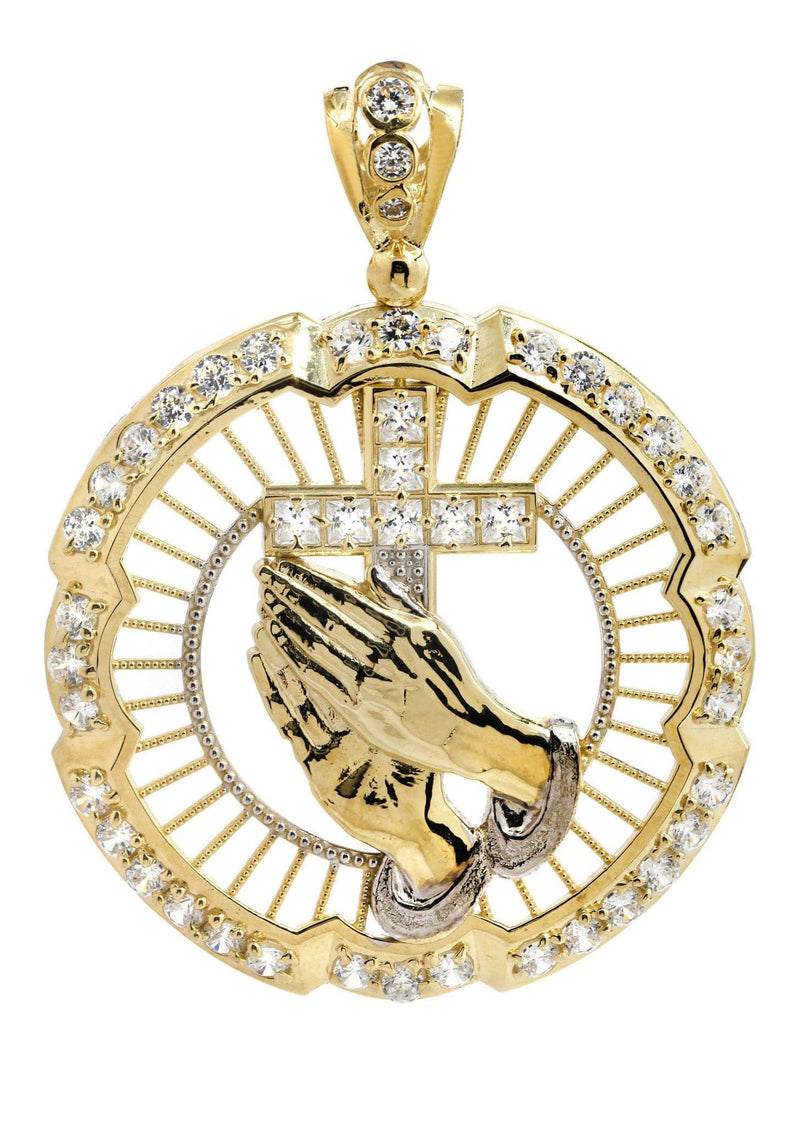 Praying Hands  10K Gold Pendant  |  16.9 Grams