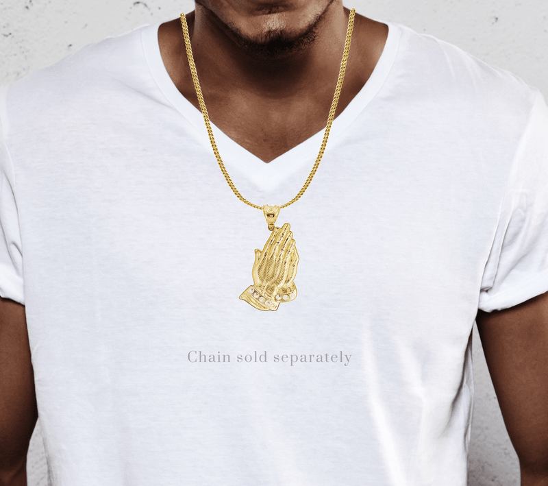 10K Gold Praying Hands Pendant  |  16.2 Grams