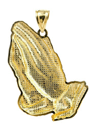 10K Gold Praying Hands Pendant  |  7.2 Grams
