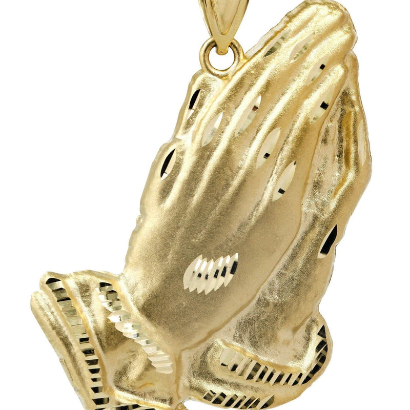 10K Gold Praying Hands Pendant  |  7.2 Grams