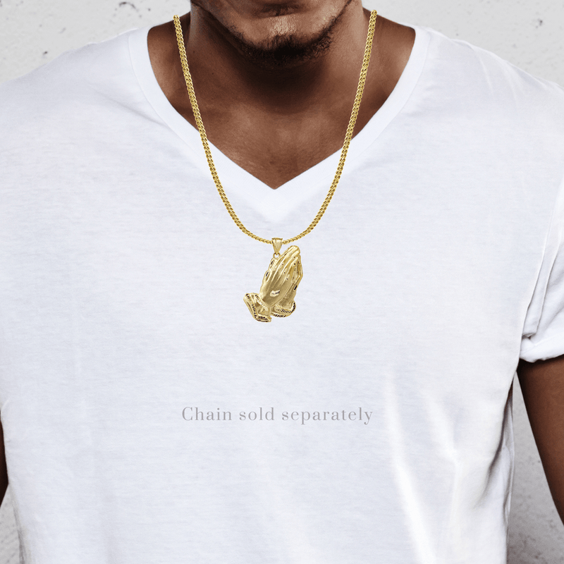 10K Gold Praying Hands Pendant  |  7.2 Grams