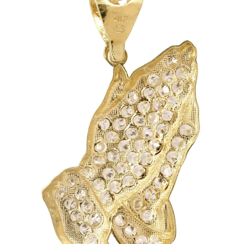 10K Gold Praying Hands Pendant  |  7.8 Grams