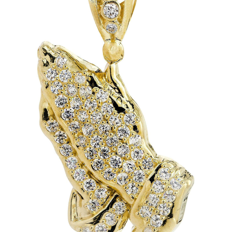 10K Gold Praying Hands Pendant  |  7.8 Grams
