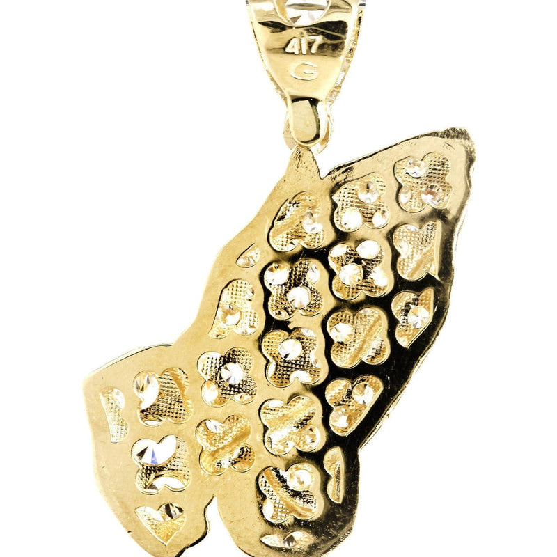 10K Gold Praying Hands Pendant  |  9.5 Grams