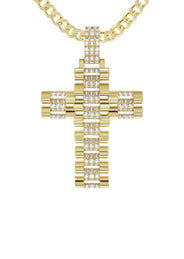 10K Yellow Gold Cross Necklace | Appx. 17.3 Grams