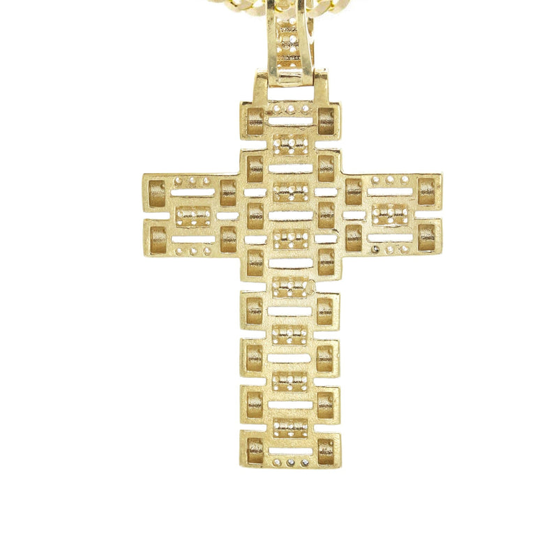10K Yellow Gold Cross Necklace | Appx. 17.3 Grams