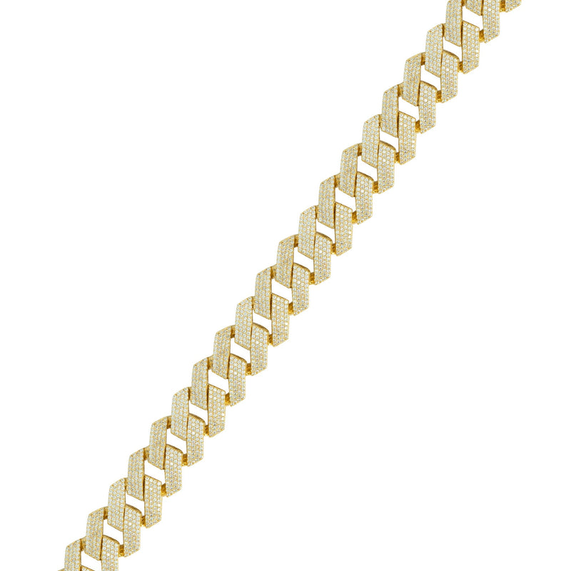Silver Gold Prong Set Bracelet