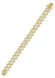 Silver Gold Prong Set Bracelet