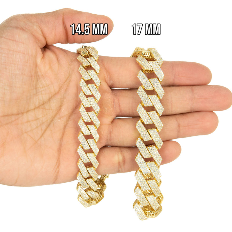 Silver Gold Prong Set Bracelet
