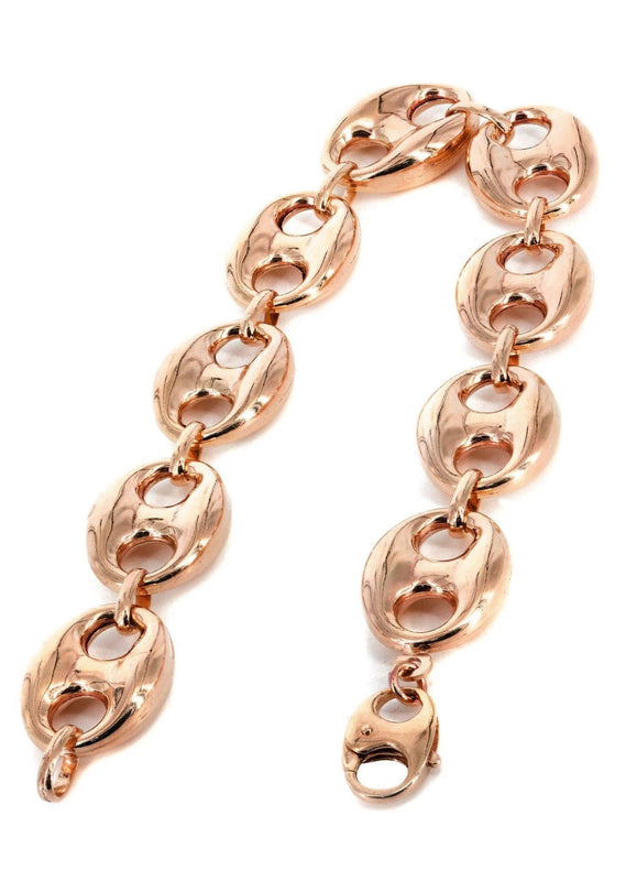 14K Rose Gold Bracelet Gucci Style For Women
