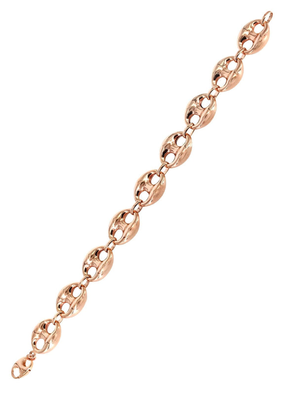14K Rose Gold Bracelet Gucci Style For Women