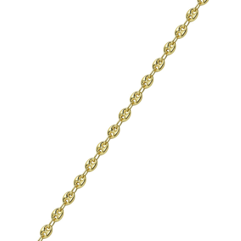 Silver Gold Puff Bracelet