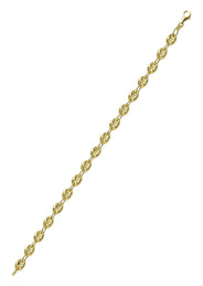 Silver Gold Puff Bracelet
