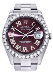 Rolex Datejust II Watch | 41 MM | Custom Purple Roman Dial | Oyster Band