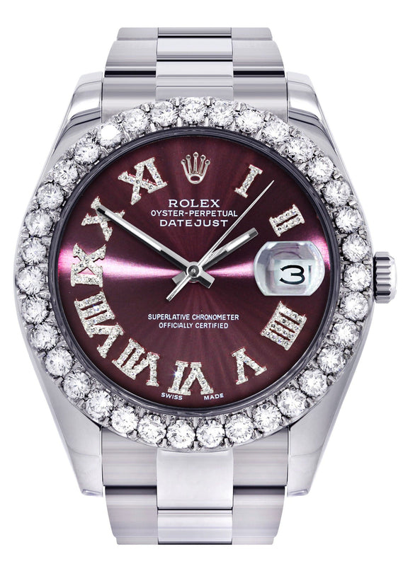Rolex Datejust II Watch | 41 MM | Custom Purple Roman Dial | Oyster Band