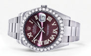 Rolex Datejust II Watch | 41 MM | Custom Purple Roman Dial | Oyster Band
