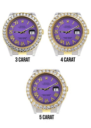 Rolex Datejust II Watch | 41 MM | Custom Purple Roman Dial | Oyster Band