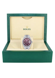 Mens Rolex Datejust Watch 16200 | 36Mm | Purple Dial | Oyster Band