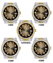 Gold & Steel Rolex Datejust Watch 16233 for Men  | 36Mm | Brown Arabic Diamond Dial | Jubilee Band