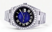 Rolex Datejust II Watch | 41 MM | Custom Blue/Black Roman Dial | Oyster Band