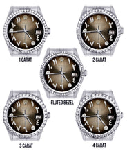 Diamond Mens Rolex Datejust Watch 16200 | 36Mm | Brown Arabic Diamond Dial | Jubilee Band